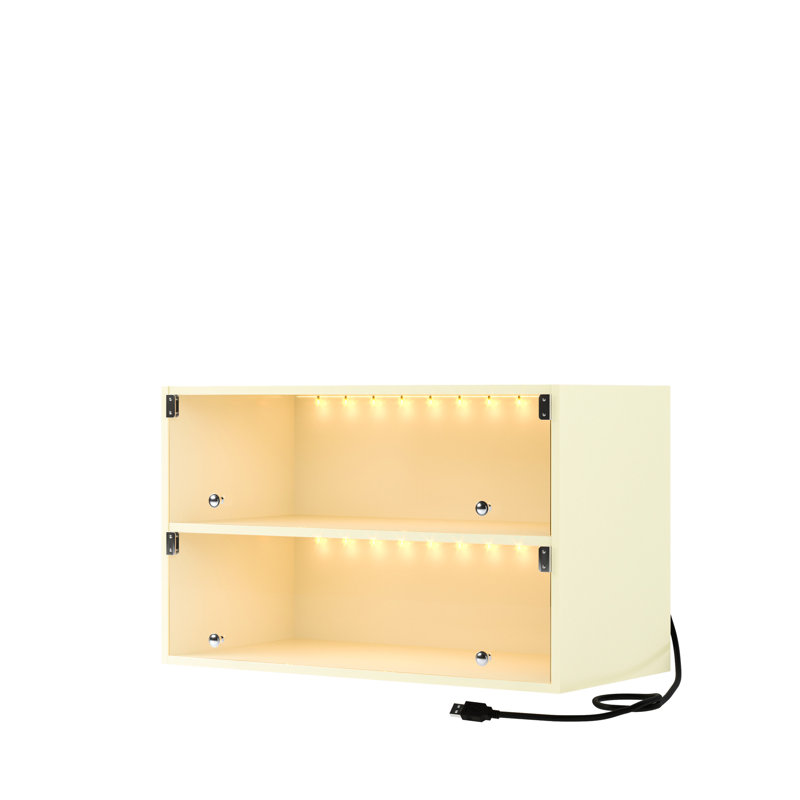 Shoe Cabinet With Led Effects - Stores 6 Pairs Of Sneakers, Solid Wood Construction Sneaker Accommodates Pairs, Crafted From