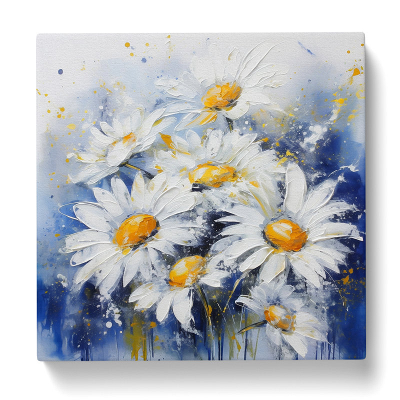 Daisy Abstract Expressionism No.2 - Wrapped Canvas