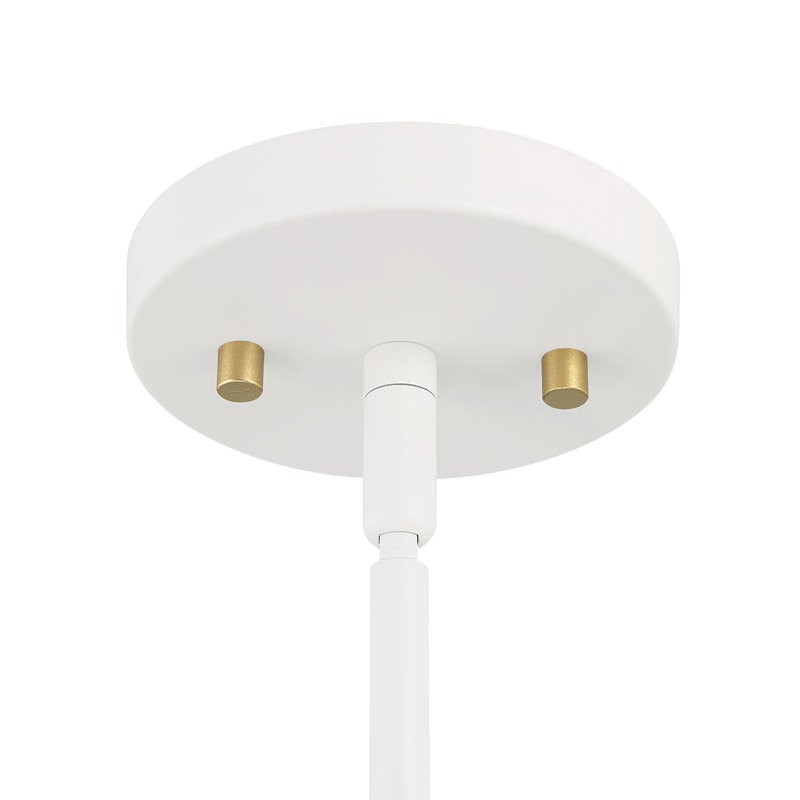 Luminaire suspendu en rotin à 1 lumière à intensité variable Boan, Blanc crémeux