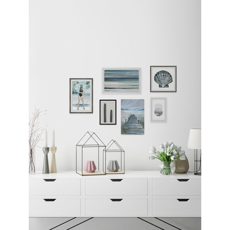 Shafer «Soph sophistiqué Horizons Hexaptych», ensemble de 6 reproductions de photos sur toiles tendues