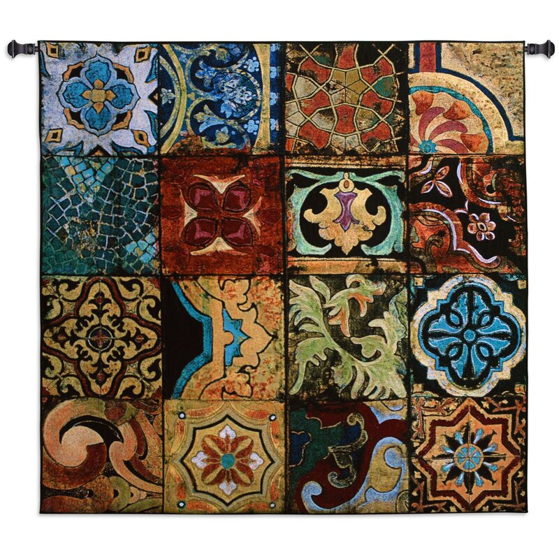 Ornate Patchwork Tapestry - Arabian Nights I BW Tapestry