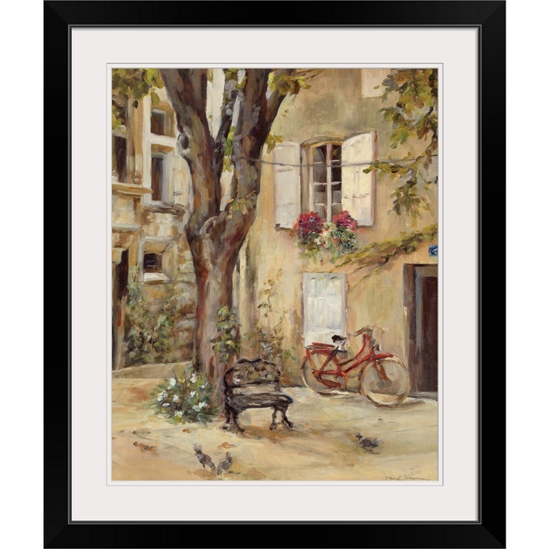 Provence Village I, reproduction d'art, H 32 po x l 27 po x p 1 po, Cadre noir
