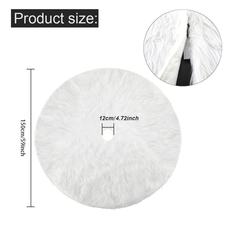 Jonael Faux Fur Tree Skirt