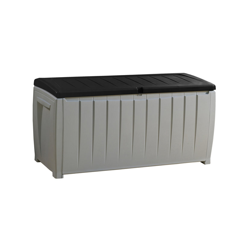 Keter Novel 90 Gallon Durable Resin Outdoor Storage and Organization Deck Box Ideal For Garden Patio Furniture and Supplies (Choose Color)
