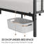 Minimalist Metal Bed Frame with Slatted Headboard-777585065-800080578