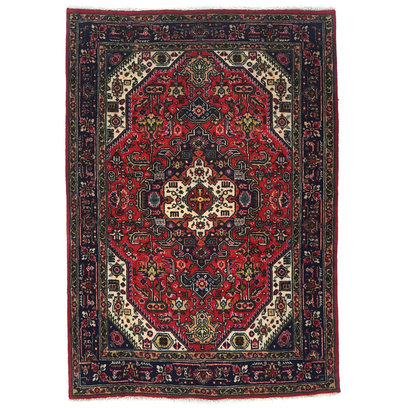 Tapis oriental rouge unique 3X5 One-of-a-Kind