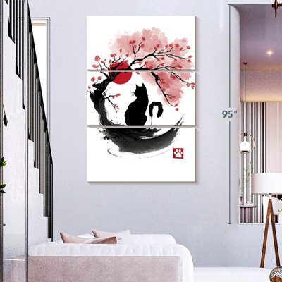 Brampt Sakura Cat Sumi-E