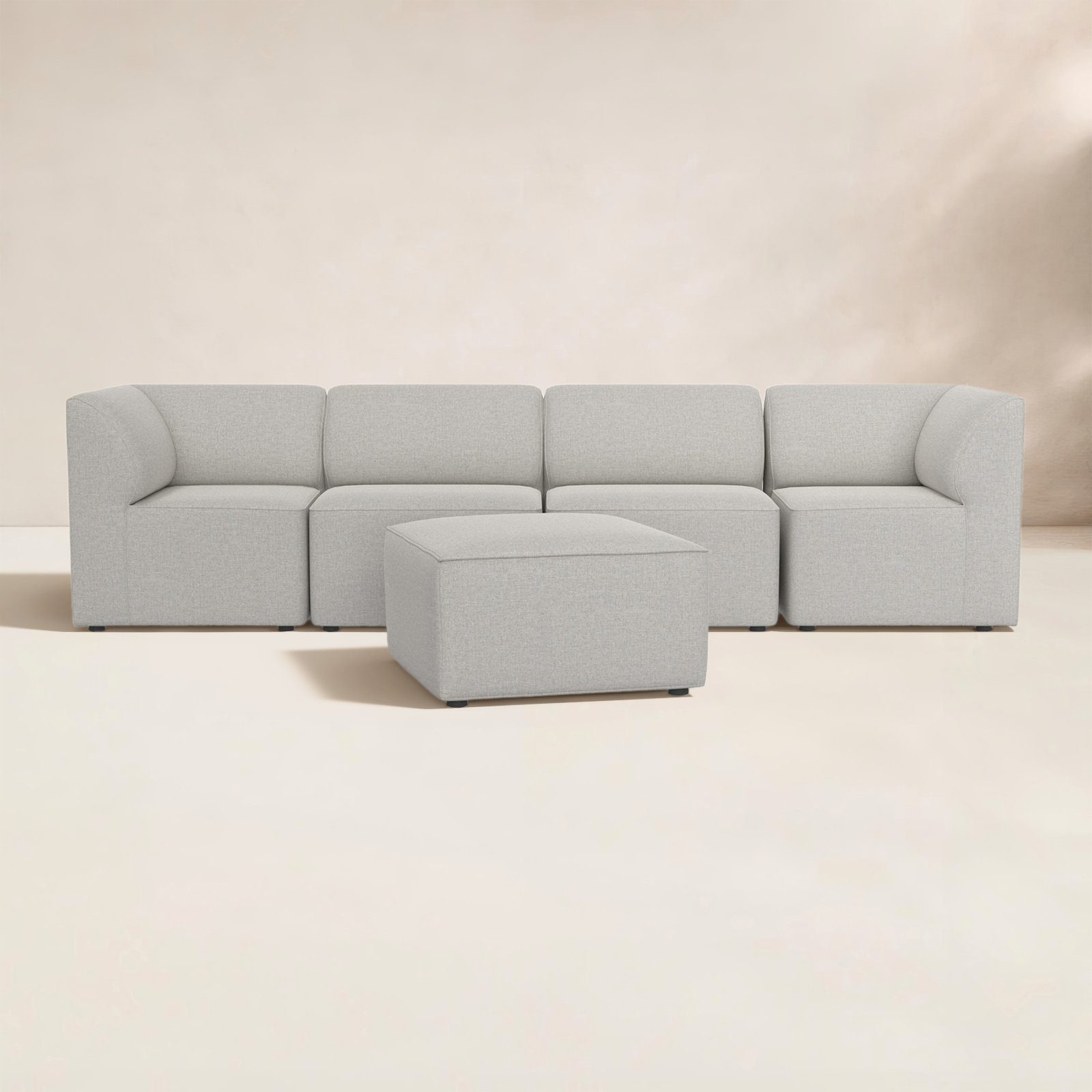 Big Joe Patio 6 Piece Outdoor Sectional, Fresh Gray, 5