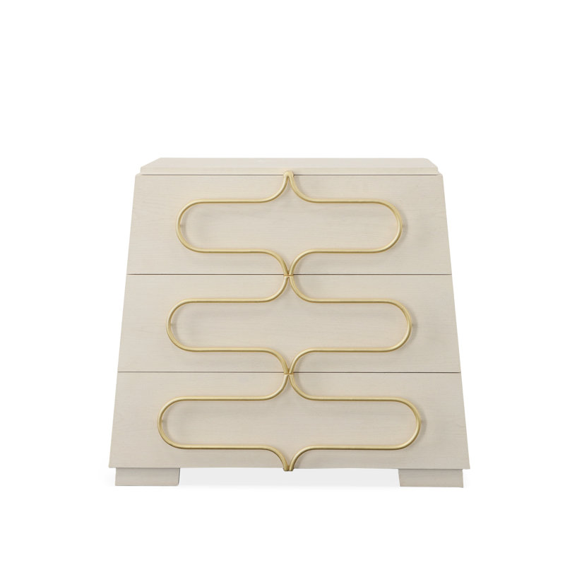 Serpentine Solid Wood Accent Chest