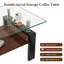 Table basse rectangulaire, table moderne en verre trempé transparent, table basse-1500639272-1500639269