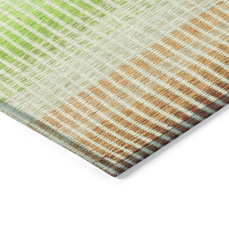 Machine Washable Indoor/Outdoor Jouett ACN2313 Stripes Rug, Rectangle 8' x 10'