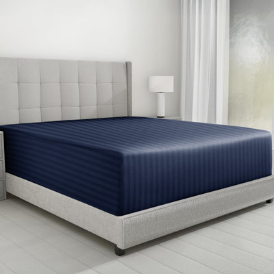 Microfiber Striped Fitted Sheet