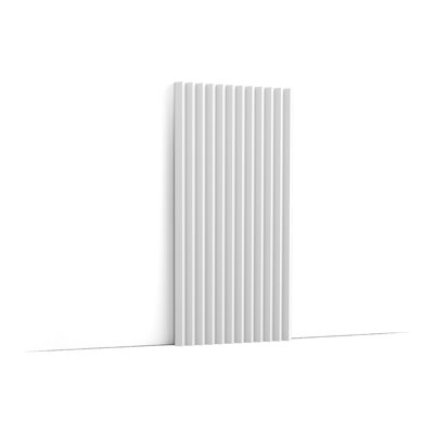 Moulure de panneau en polyuréthane moderne blanc uni zigzag P 3/4 po x l 9-7 / 8 po x L 78-3 / 4 po