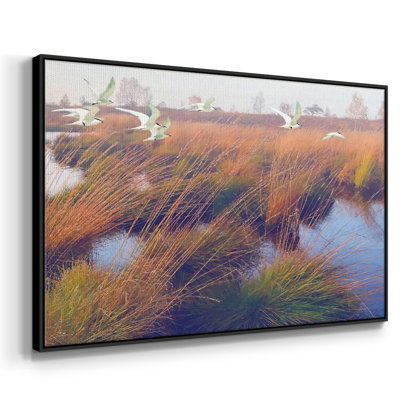 Marshland Hues II, peinture sur toile encadrée