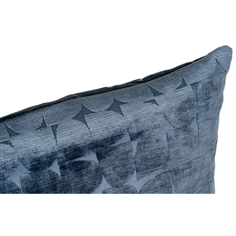 Coussin décoratif, Bleu, Plumes, Carré 26 po