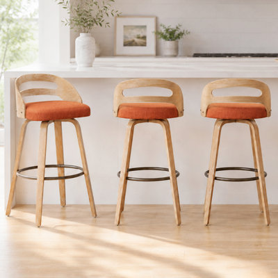 Linen Swivel UpholsteredBar Stools & Counter Stools