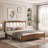 Platform Bed Frame with Upholstered Headboard-606194527