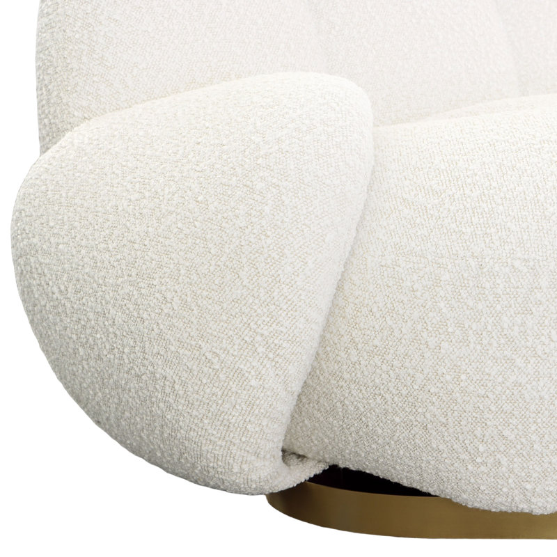 Kass Upholstered Swivel Chair, Ivory