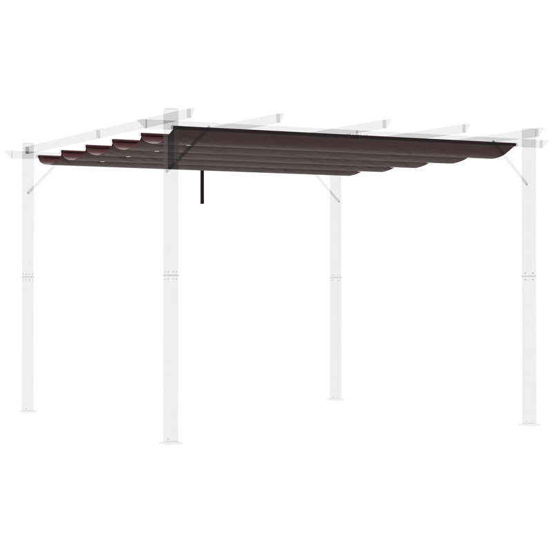 Auvent de remplacement rétractable Outsunny, Brun