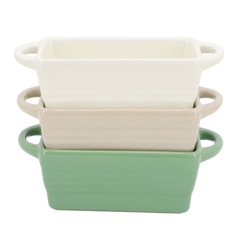 Ensemble de mini moules à pain 5 pièces en grès de 5,1 pouces Martha Stewart Vanowen
