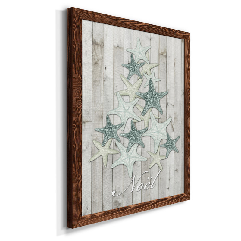 Coastal Christmas IV - Toile encadrée de qualité supérieure - prête à être accrochée, H 23,5 po x l 31,5 po x P 1 po