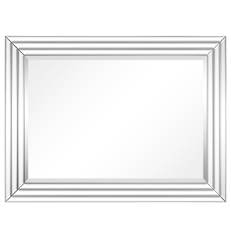 Neomi Glass Frame Rectangle Wall Mirror