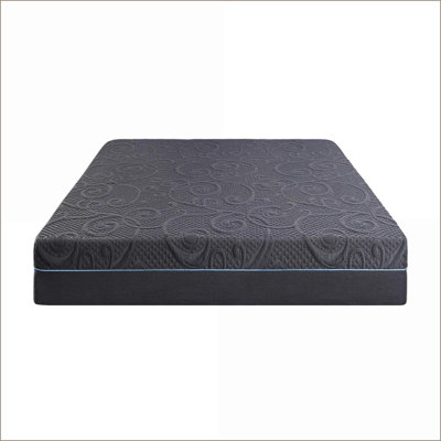 Mattresses 11-Inch Eastern King Gel-Infused Memory Foam Hybrid Mattress in a Box | Dark Gray | Foam+Spring
