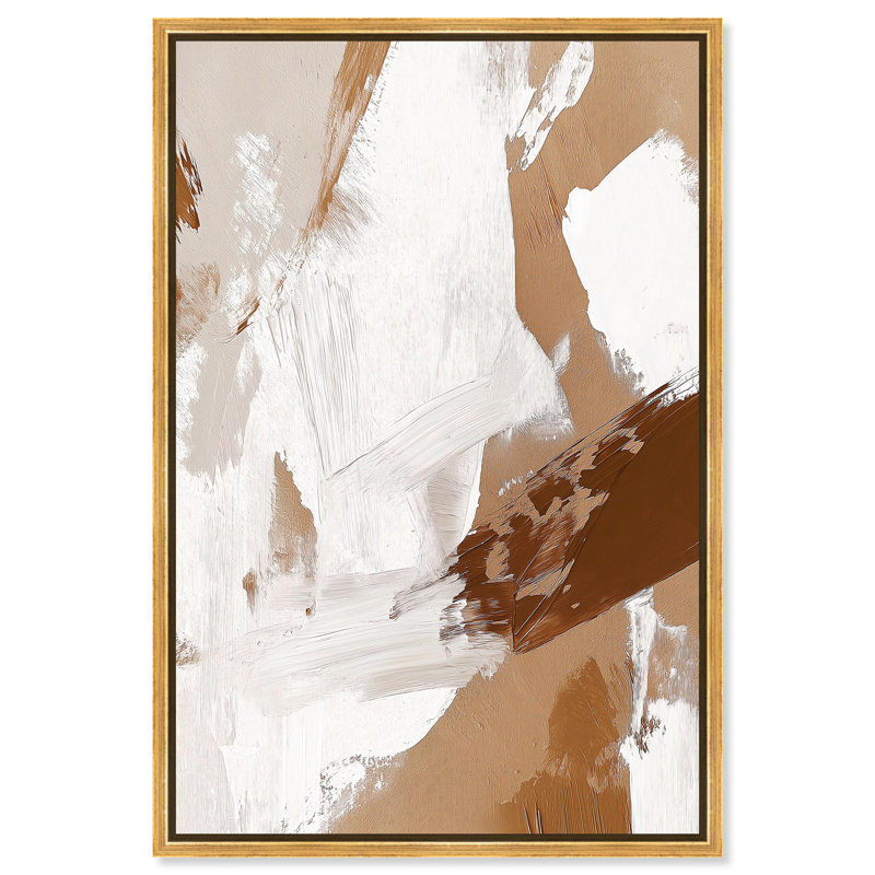 «Cream Contours Boho Decor» par Art Remedy, H 45 po x l 30 po, Cadre doré