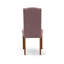 3 Piece Kitchen Table Set for Small Spaces Contains a Square Dining Room Table and 2 Dahlia Linen Fabric Upholstered Chairs, Mahogany-683566753-683566752