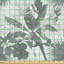 Perrodin Tropical Tree Leaves and Hibiscus Pansy Fabric