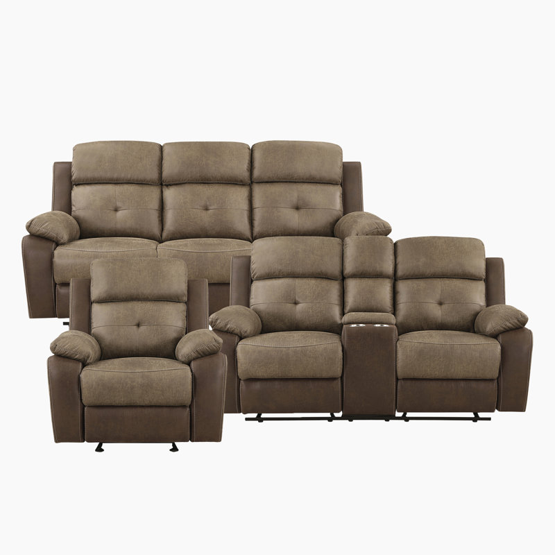 Ensemble de 3 pièces inclinables en microfibre Puaolena