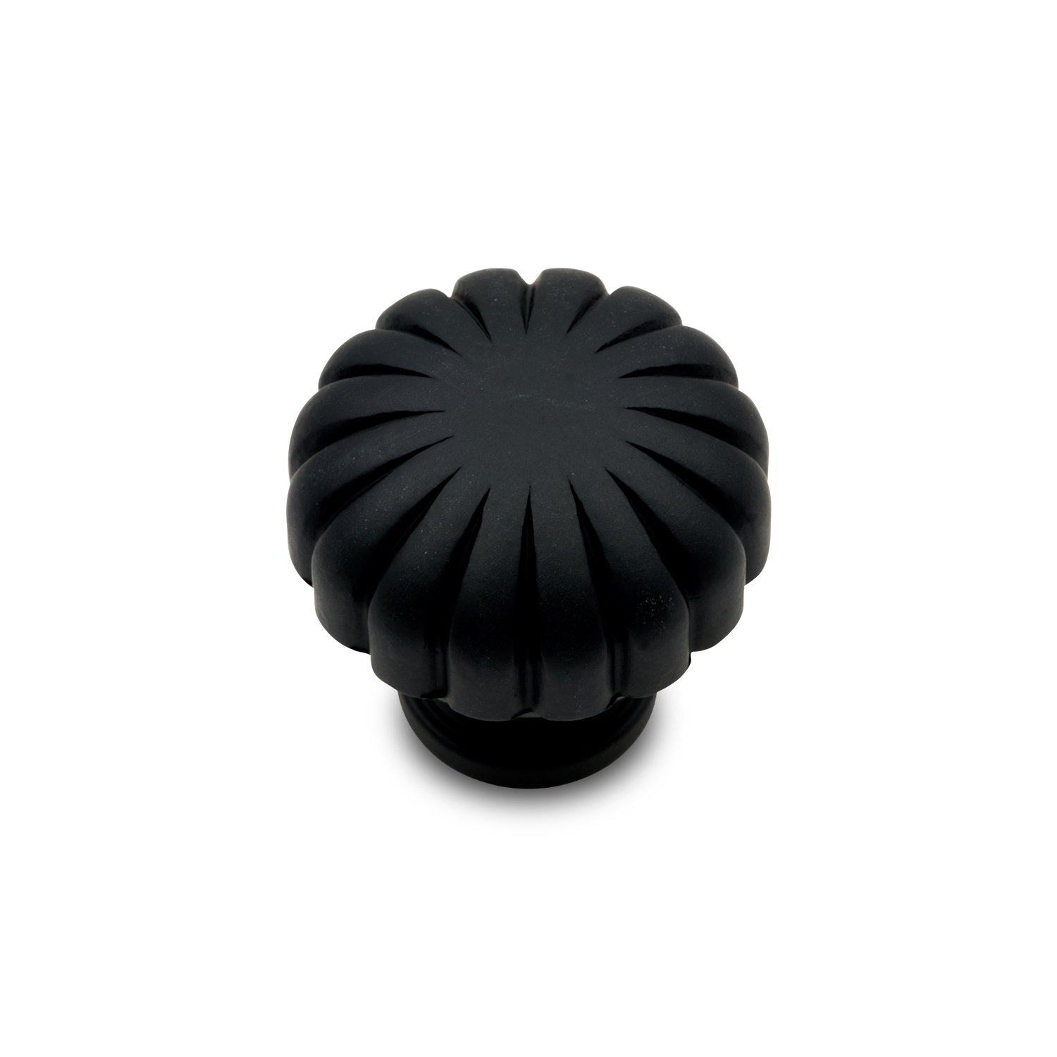 Smooth Melon Mushroom Knob CK Series, Black