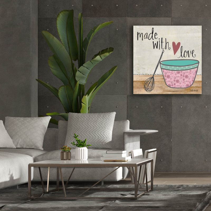  «Made With Love» par Katie Doucette, art mural sur toile, 37 po x 37 po, H 37 po x l 37 po
