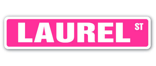 Plaque de rue Laurel en plastique robuste 4 po x 18 po