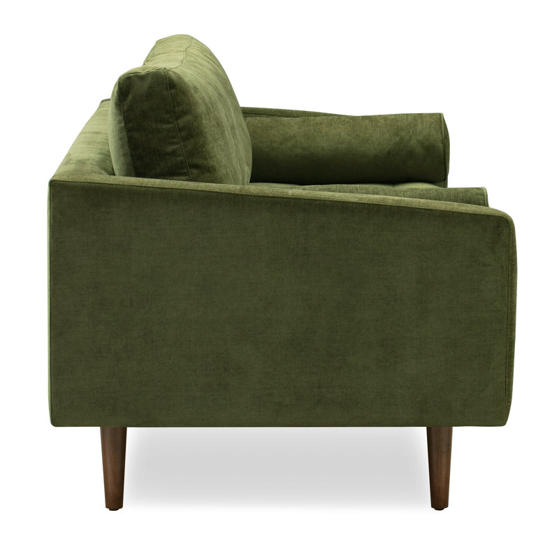 Napa Velvet Fabric Sofa, Distressed Green, 72" W