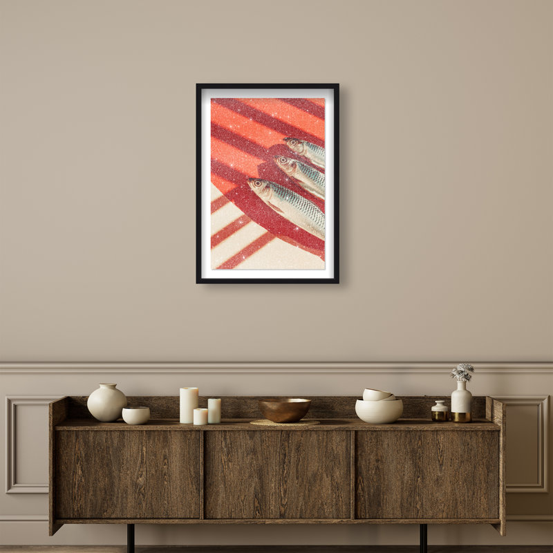 Coast Catch Print by Oliver Gal, 16.5"H x 11.5"W, Black Shadowbox