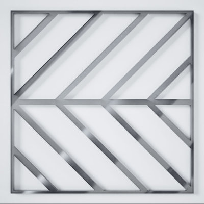 Très petits panneaux muraux décoratifs en acrylique Genoa, très petit, l 7 3/8 po x H 7 3/8 po x T 1/8 po, miroir argenté