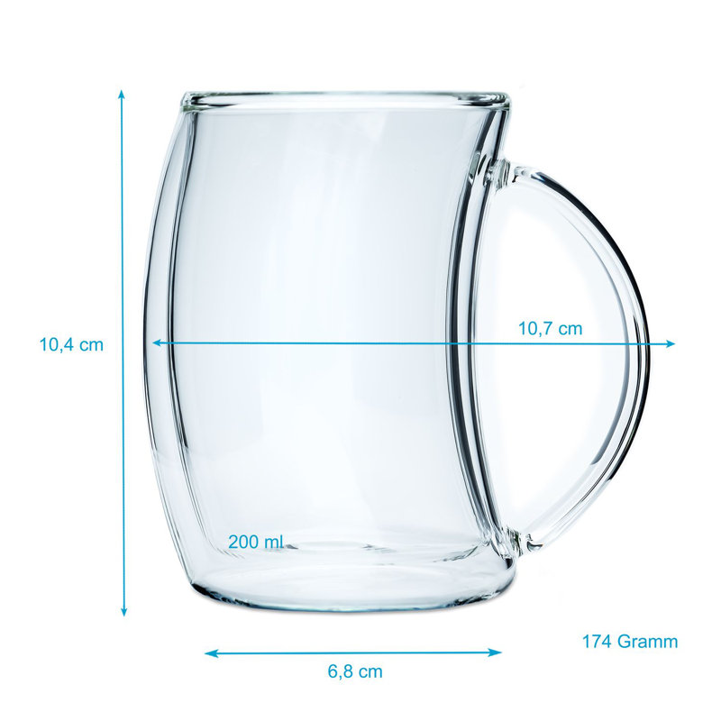 200ml Double Wall Glass, 2