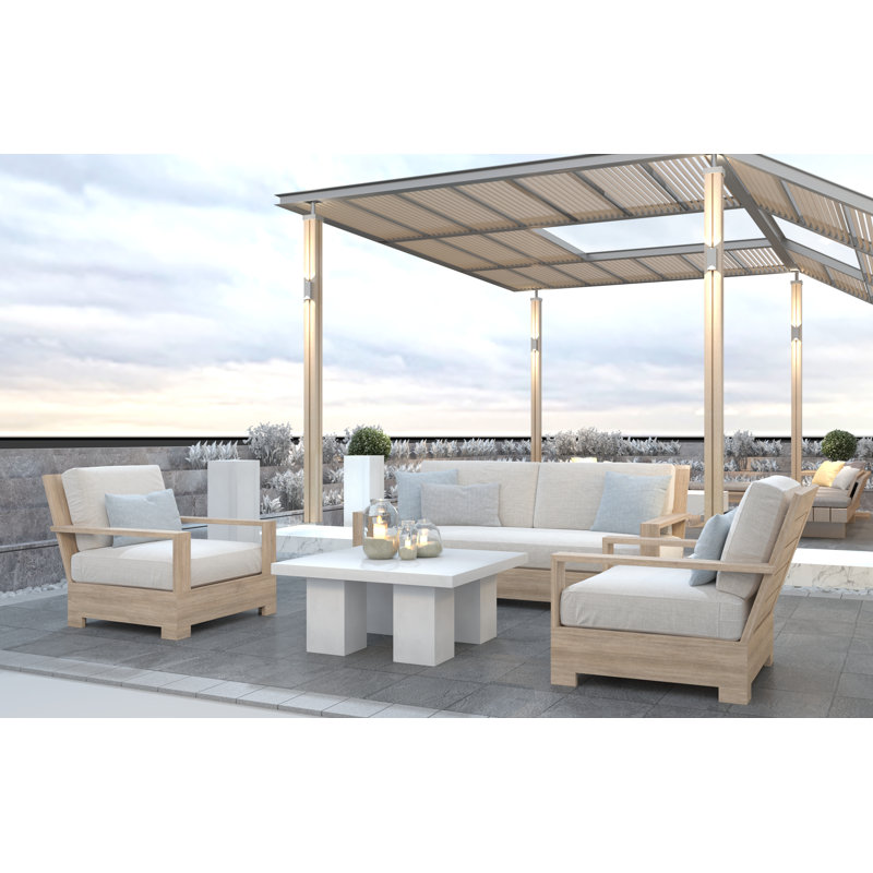 Maximus Coffee Table, Ivory, 16" H x 35" L x 35" W