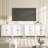 59" W Large Farmhouse Sideboard Buffet Cabinet With Barn Doors And Adjustable Shelves