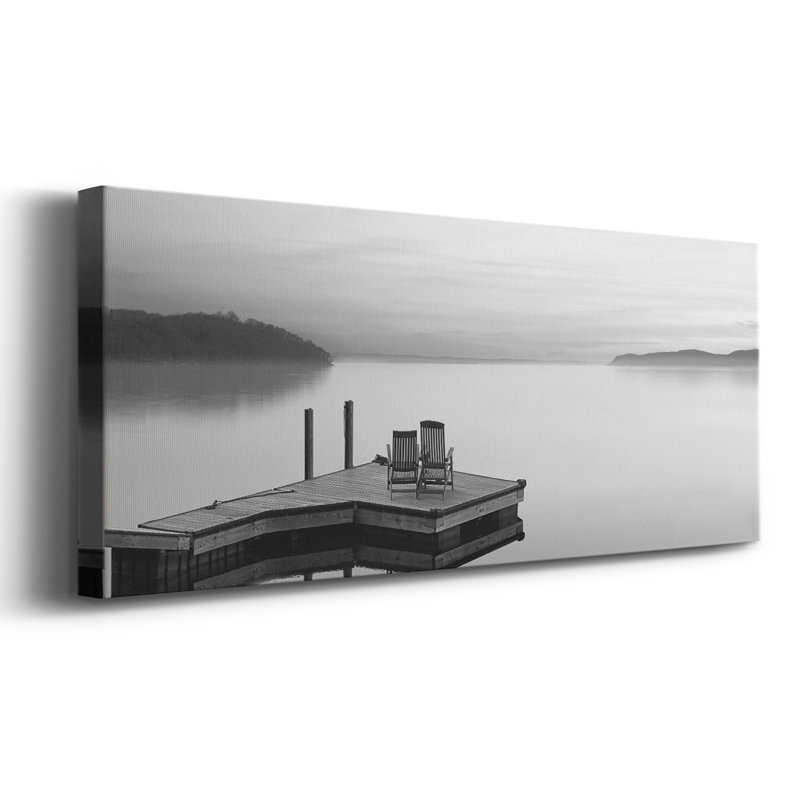 Panneau d'eau noir et blanc, H 20 po x l 50 po x P 1,5 po