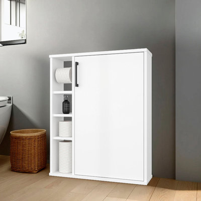 Bathroom Cabinet with 4 Open Shelf