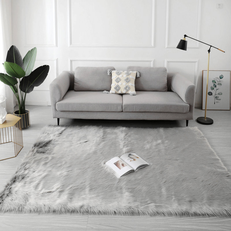 Tapis en fausse fourrure de mouton ultra doux "Cozy Collection", Rectangle 5 pi x 7 pi