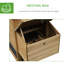 Petite cage à poulets en bois pour l'extérieur - poulailler de 59 po avec nichoir, plateau amovible, portes en bois sécurisées, 2 portes, plateau avec oiseaux froids
