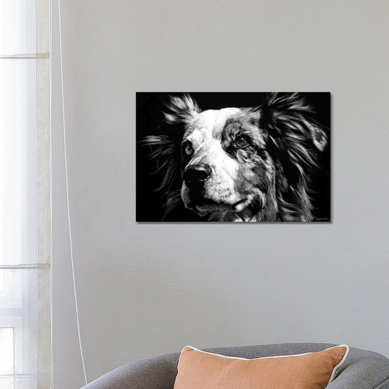 Canine Scratchboard XX by Julie T. Chapman - Wrapped Canvas Print, 66.04 cm H x 45.72 cm W x 1.91 cm D