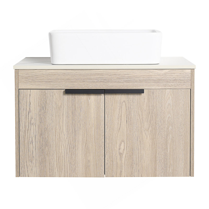 Ensemble de meuble-lavabo mural 30 po avec lavabo en céramique 30 po