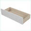 Lit plateforme simple en pin avec 2 tiroirs - blanc / gris, sans sommier
