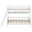 Lit superposé simple au-dessus de simple avec 3 tablettes de rangement, lit superposé en bois massif avec échelle, garde-corps, échelle pouvant être changée à gauche ou à droite-643786459