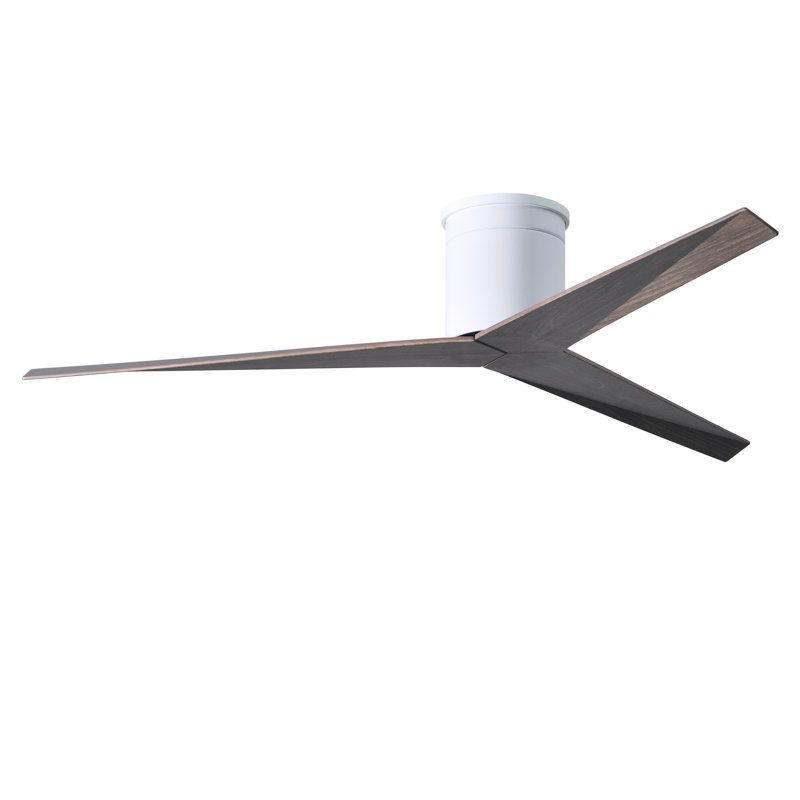 Galloway 56" 3 - Blade Ceiling Fan with Remote Control, Old Oak Tone, Gloss White