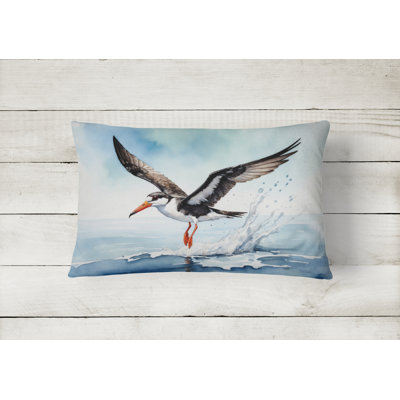 Black Skimmer Throw Pillow